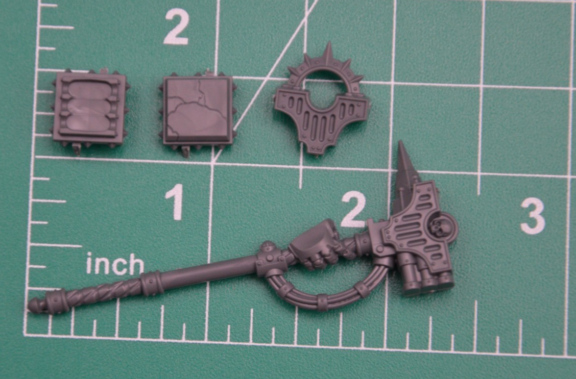 o602 サターナイン　英語版 Warhammer Saturnine Concussion Hammer w/2 Face Plates Horus Heresy