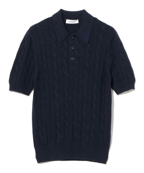 (ASK availability first) GRAN SASSO Cotton Cable Polo Shirt new image 2