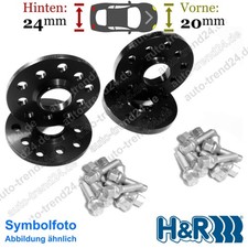 H&R Spurplatten schwarz VA 20mm & HA 24mm u.a.: BMW 7er F01 F02 F03 F04 08-15