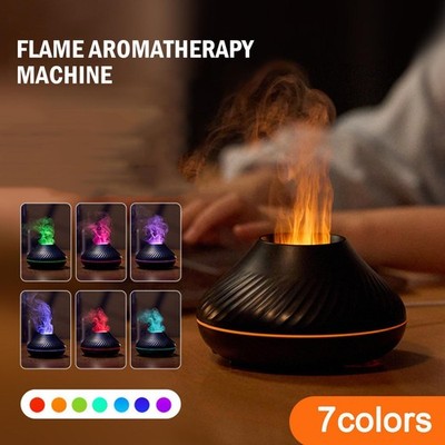 LED Licht Luftbefeuchter Ultraschall Duftöl Aroma Diffuser Flammen Humidifier