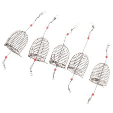 5 PCS Trap Basket Feeder Holder Fishing Accessories Carp Bait Cage