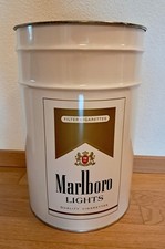 Marlboro Lights Sitztonne Blech Fass Tonne Eimer Dose Metall Werbung Deko Sammel