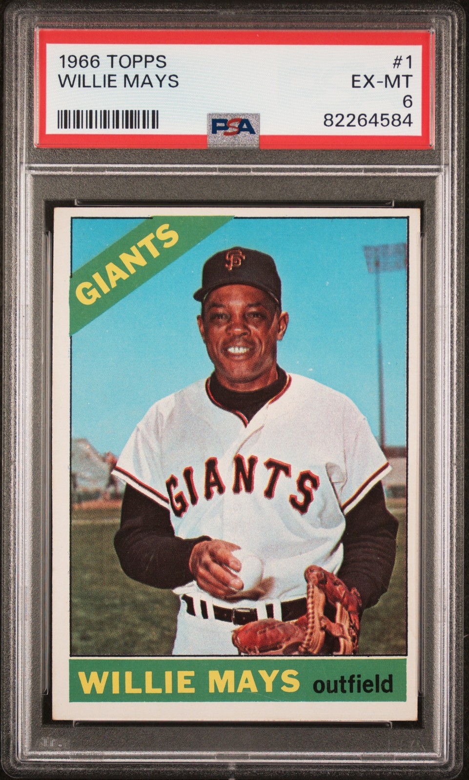 1966 Topps Willie Mays 1 PSA 6