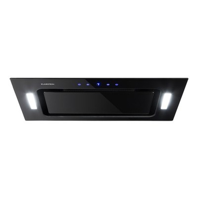 Dunstabzugshaube 52 cm kopffrei 530m³/h Abzugshaube Umluft Abluft Haube schwarz