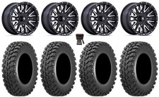 Msa Creed 15 Wheels Machined 33 Cross Trail Tires Honda Pioneer 1000 Talon