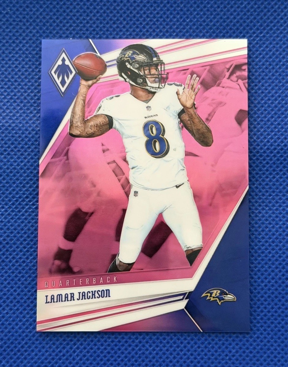 2019 Panini Phoenix - Lamar Jackson #13 Pink /199 Baltimore Ravens