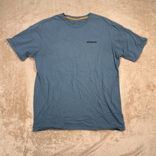 Patagonia Mens Save Our Home Planet Blue T-shirt Blue Size L