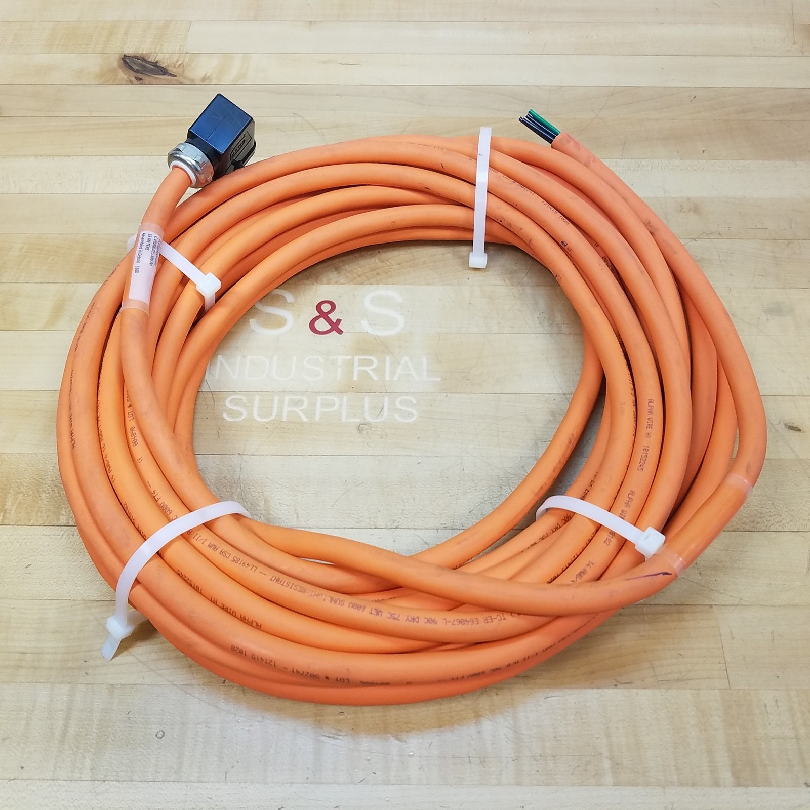 Turck ELV12A1029-15M, U-89351 Power Cable w/Harting HAN Q8/0-M Connector - NEW