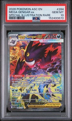 2026 POKEMON ASCENDED HEROES SPECIAL ILLUSTRATION RARE MEGA GENGAR EX PSA 10