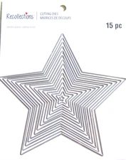 Nesting Stars 15 Star Thin Metal Cutting Die Set by Recollections 771701 NEW!