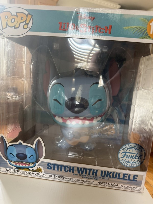 Funko Pop! Stitch & Ukulele #1419 Jumbo (Disney, Lilo & Stitch) New In Box