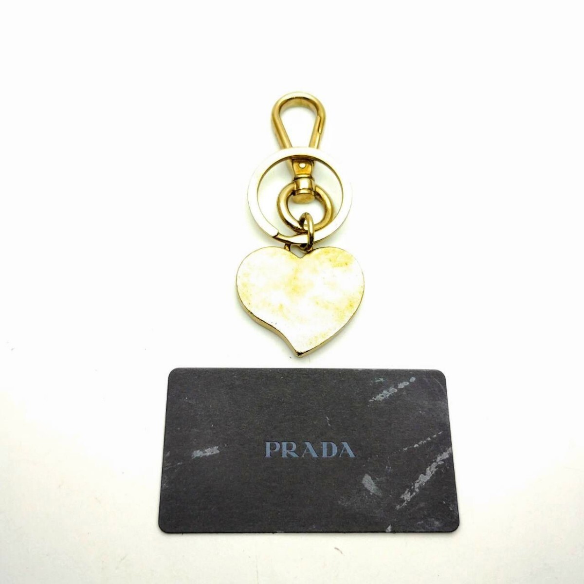 Charm PRADA Keyring Heart Key Holder with Card Memo A10 from japan thumbnail 7