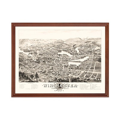 Old Map of Winchester, MA 1886 - Vintage Winchester Massachu