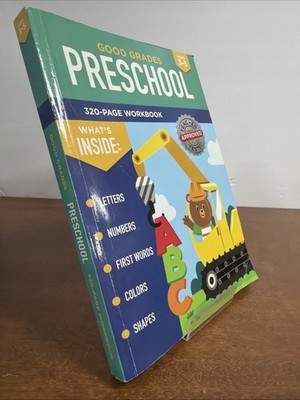 Good Grades Preschool Workbook Ages 3-5 Letters Numbers First Words Colors