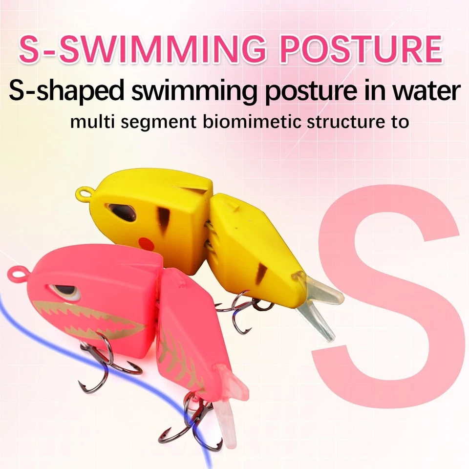 Topwater Fishing Lures for Bass Whopper Popper with Rotating Tail for... - Image 3 of 4