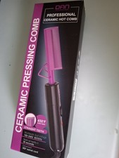 Hot Comb Hair Straightener Heat Pressing Combs - Ceramic Electric Hair Straighte
