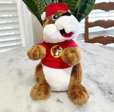 Classic Buc-ees Beaver Plush Stuffed 10” Wearing Hat & Shirt - New With Tags