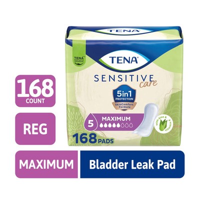 TENA Sensitive Care Maximum Absorbency Incontinence Pad for Women, 168 Ct