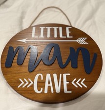 Boys Bedroom Decor Wooden Sign  Little Man Cave  Rustic Farmhouse Design