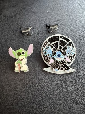 Authentic Stitch As Yoda and Emperor Palpatine Star Wars Pins 2007/2008