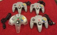 Lot of 4 Nintendo 64 N64 Controller Loose Stick Untested AS-IS