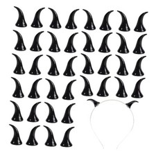 Devil Horns Hair Accessories Halloween Cosplay Costume Headwear Horn Black