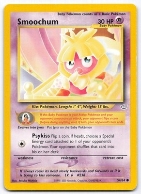 Smoochum 54/64 Neo Revelation Unlimited Common Pokemon Card Atsuko Nishida LP