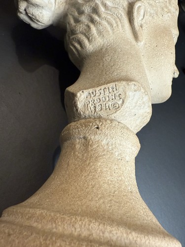 13" Austin Productions 1984 Büste der griechischen Diana weiblicher Kopf Skulptur Statue - Bild 8 von 9