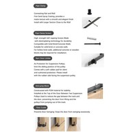 Schiebe-Scheunentor-Hardware-Set Schienen-Einzelrollen-Set Aus