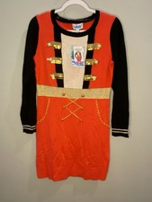 Rockin’ Around Ugly Sweater Christmas Dress Nutcracker Bell Sz Small New W/ Tags