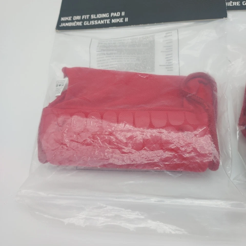 Nike Dri-Fit Sliding Shin Pad ll YOUTH Red/White Set of 2 Sleeves - Image 3 of 4