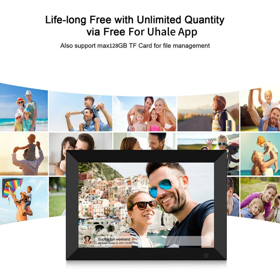 10-Inch WiFi Frame - 16GB HD IPS Display with Secure Uhale App Compatibility - Image 4 of 4