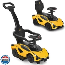 INFANS 3 in 1 Ride on Push Car, Licensed Lamborghini Baby Strolle