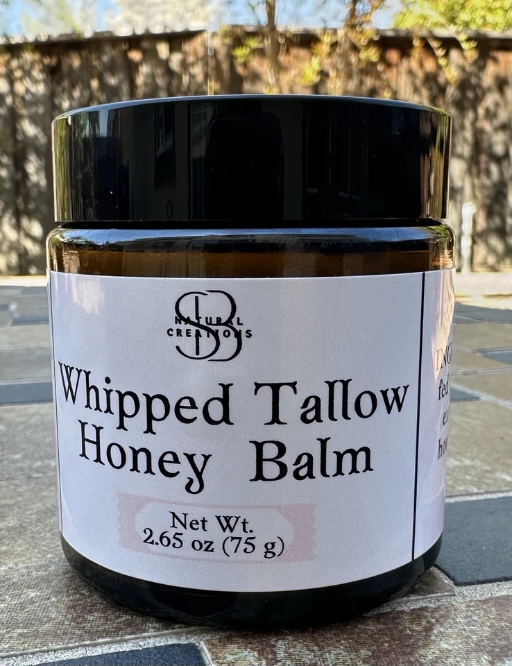 Whipped Halal Grass Fed Beef Tallow & Honey Balm Handcrafted No Additives 2.6 oz - Image 4 of 4
