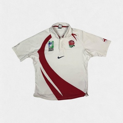 Vintage England rugby world cup 2007 Nike rugby union shirt white