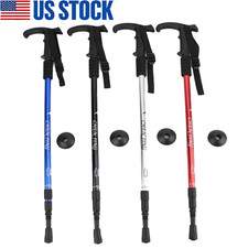 1 Pair Trekking Poles Walking Hiking Sticks Anti-shock Adjustable Alpenstock