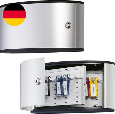 Durable Schlüsselkasten Key Box 12, Schlüsselschrank Für 12 Schlüssel, Silber, 1