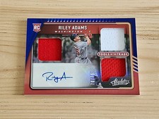 RILEY ADAMS /75 AUTO PATCH 2022 Panini Absolute TRIPLE Tools of The Trade ROOKIE