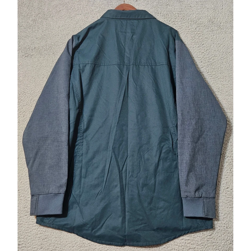 Ride Snowboard Blue Long Sleeve Snap Button Mesh Lined Shirt Jacket Size XL - Image 3 of 4