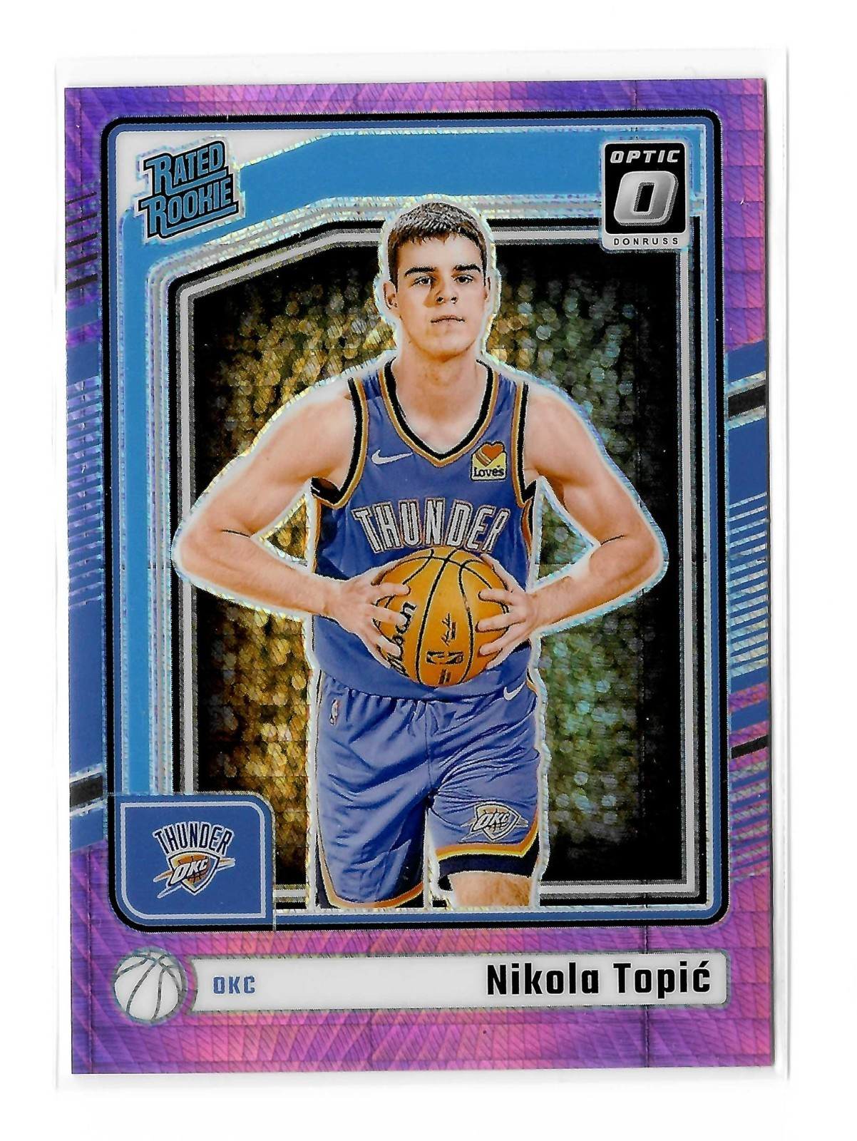 2024-25 Panini Donruss Optic Nikola Topic Hyper Pink Rated Rookie RC #278