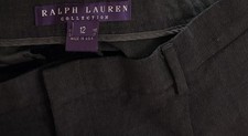 Ralph Lauren Collection-Gray Wool Dress Pant-Size 12-Made In USA.