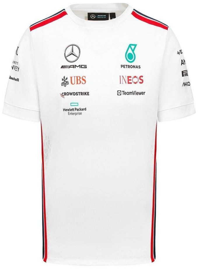 Mercedes amg petronas f1 2024 maglietta da uomo cotton bianco