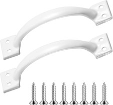 2 Pack 6.5 Inch White Gate Door Pull Handles Screen Door Barn Shed Handle