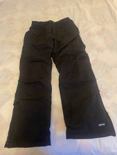 Youth Lands End Ski Snowboard Pants Size 12 28 X 27 Black Grow A Longs EUC