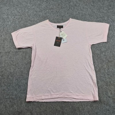 Beams Plus Hemd Herren Large Rosa Smart Freizeit Rundhalsausschnitt Hergestellt in Japan Neu mit Etikett