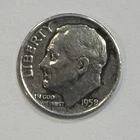 1958 Roosevelt Dime Silver 10C Circulated US Coin Uncertified Collectible