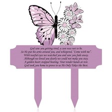 Grave Decorations for Mother's Day Metal Memorial Plaque Stake Marker