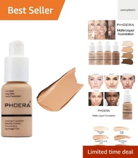 Smooth Matte Liquid Foundation by PHOERA - 1 Fl Oz in Buff Beige, All Skin Types