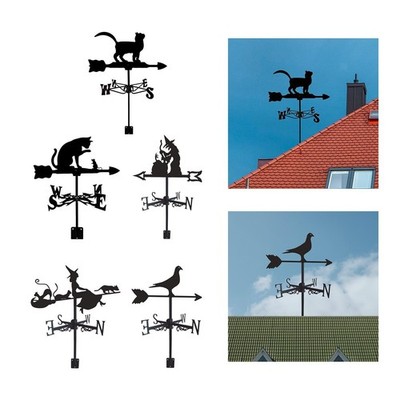 Wetterfahne zur Dachmontage, 75 cm hoch, klassischer Stil,