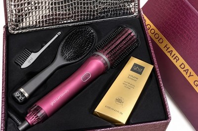 ghd Wet-to-Dry Duet Blowdry Hair Dryer Brush Gift Set Cherry Chic